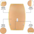 Miroir mural oblong en métal MacLuu