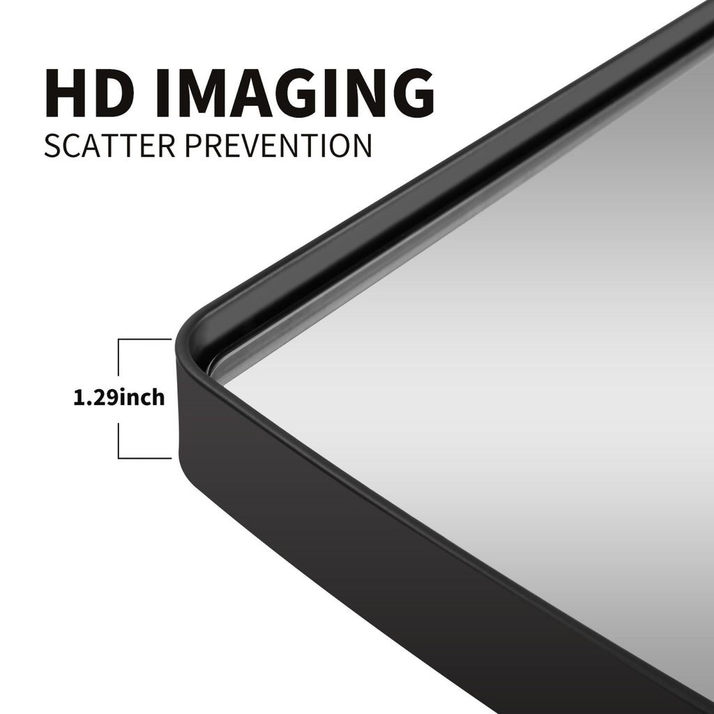 Miroir mural oblong en métal MacLuu