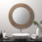 Miroir mural rond en corde de jute naturelle Madison Park Cove 26