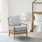 Fauteuil à cadre en bois tourné Madison Park Donohue