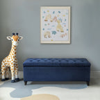 Banc de rangement rembourré à plateau capitonné Sasha de Madison Park