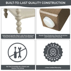 Table de chevet Madison Park Signature Beckett en bois tourné avec tiroir et étagère