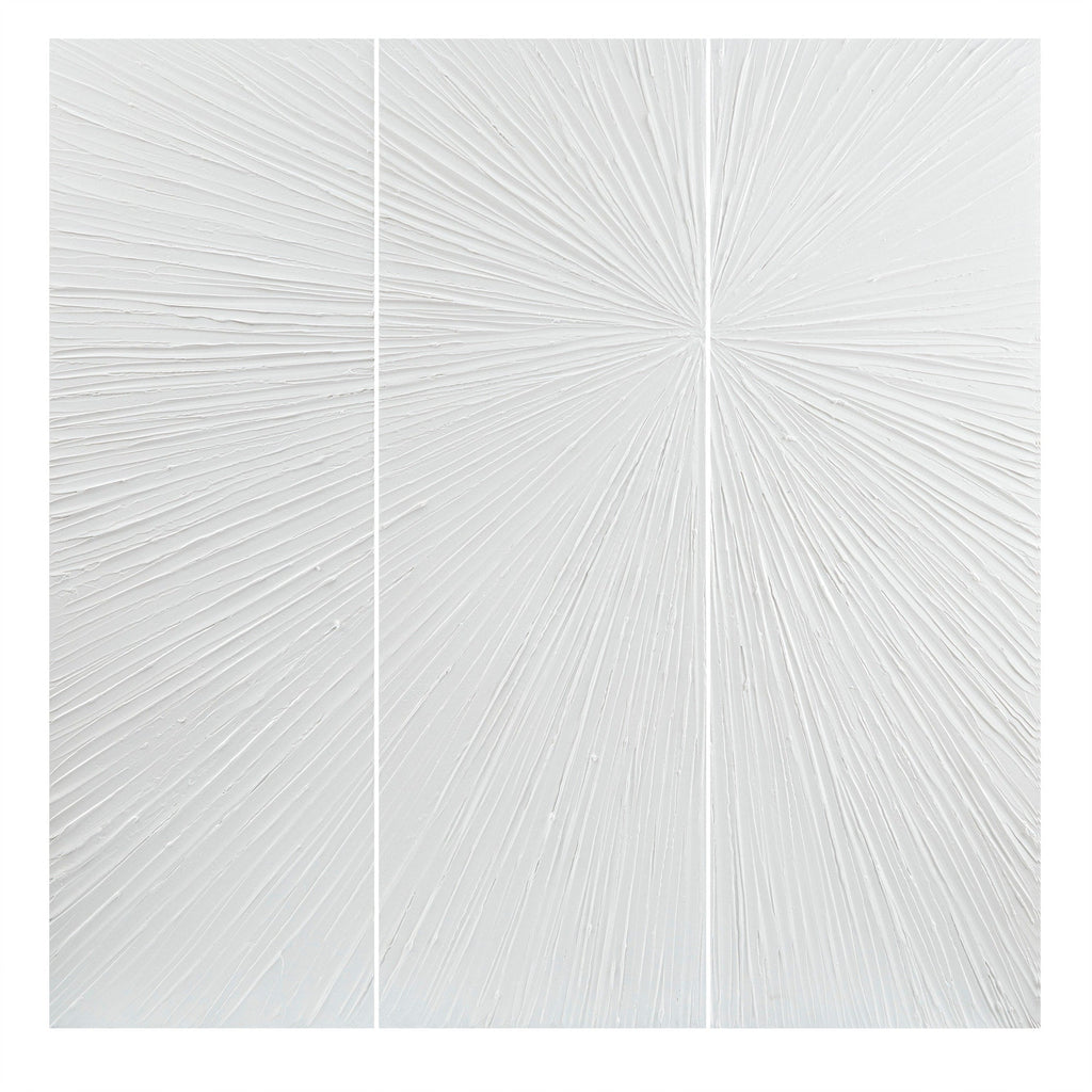 Ensemble de 3 triptyques muraux en résine dimensionnelle peints à la main Madison Park Signature Sunburst