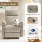 Fauteuil inclinable pivotant électrique Maire pour chambre d'enfant avec veilleuse
