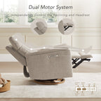 Fauteuil inclinable pivotant électrique Maire pour chambre d'enfant avec veilleuse