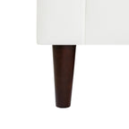 Canapé moderne en cuir véritable avec pieds en bois et coussin traversin supplémentaire