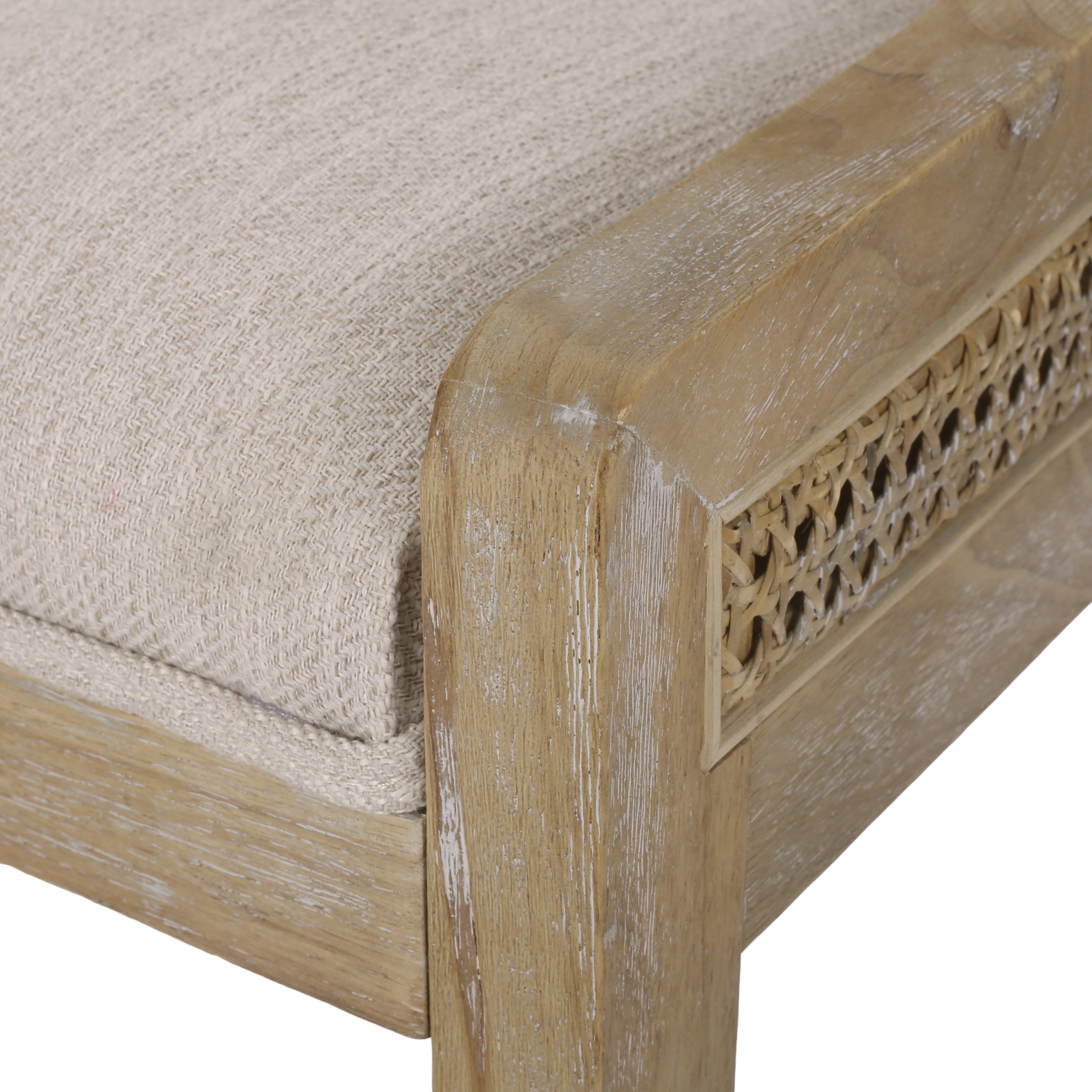 Chaises de salle à manger rembourrées en rotin et bois Maurers (lot de 2) par Christopher Knight Home