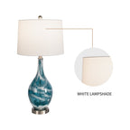 Lampes de table USB en verre (lot de 2) Lampe de chevet moderne