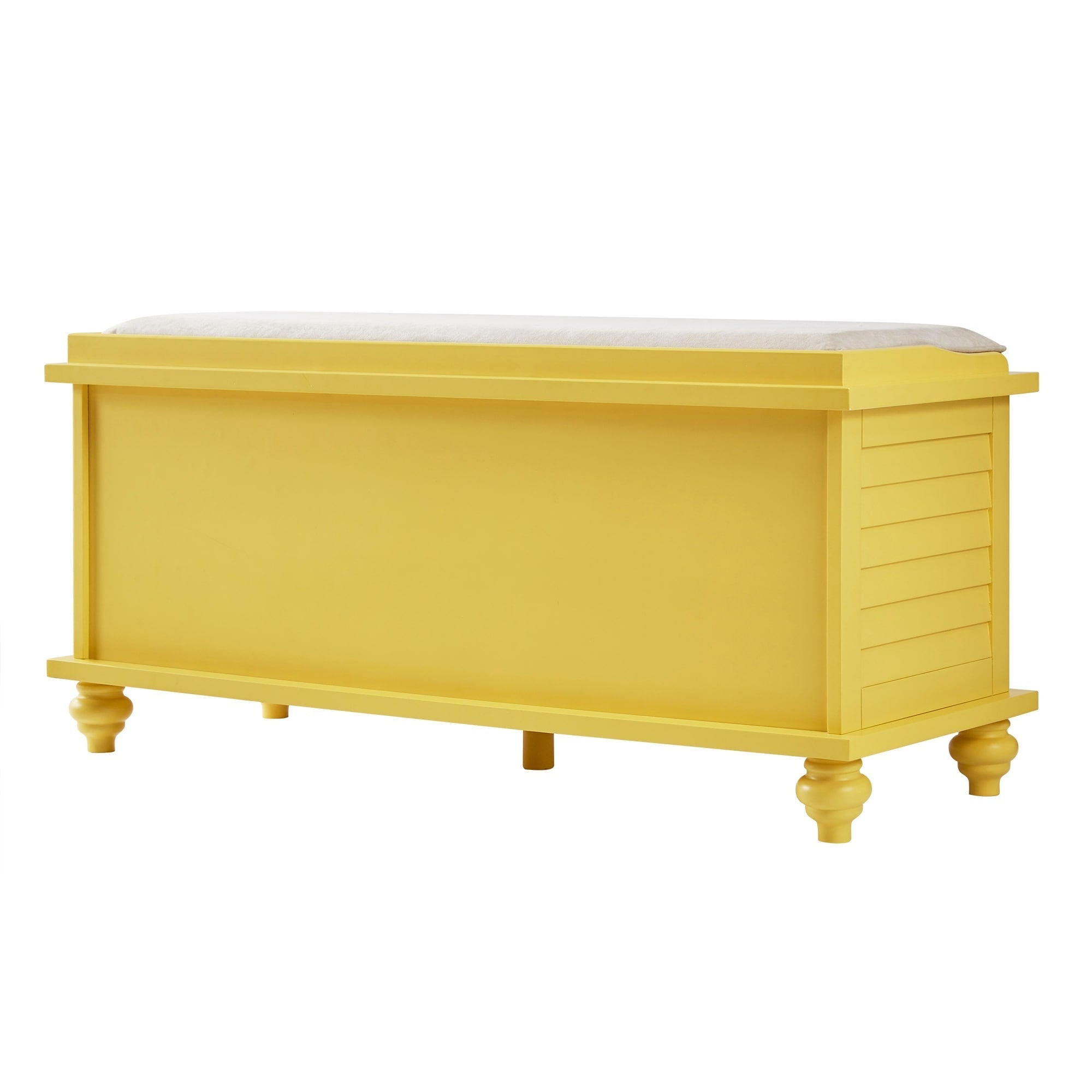 Banc de rangement à porte à volets Maybelle avec coussin en velours par iNSPIRE Q Classic
