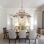 Lustre en cristal style bougie style rétro avec branches d'arbres