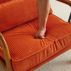 Chaise d'appoint rembourrée de style moderne du milieu du siècle