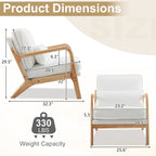 Chaise d'appoint rembourrée de style moderne du milieu du siècle