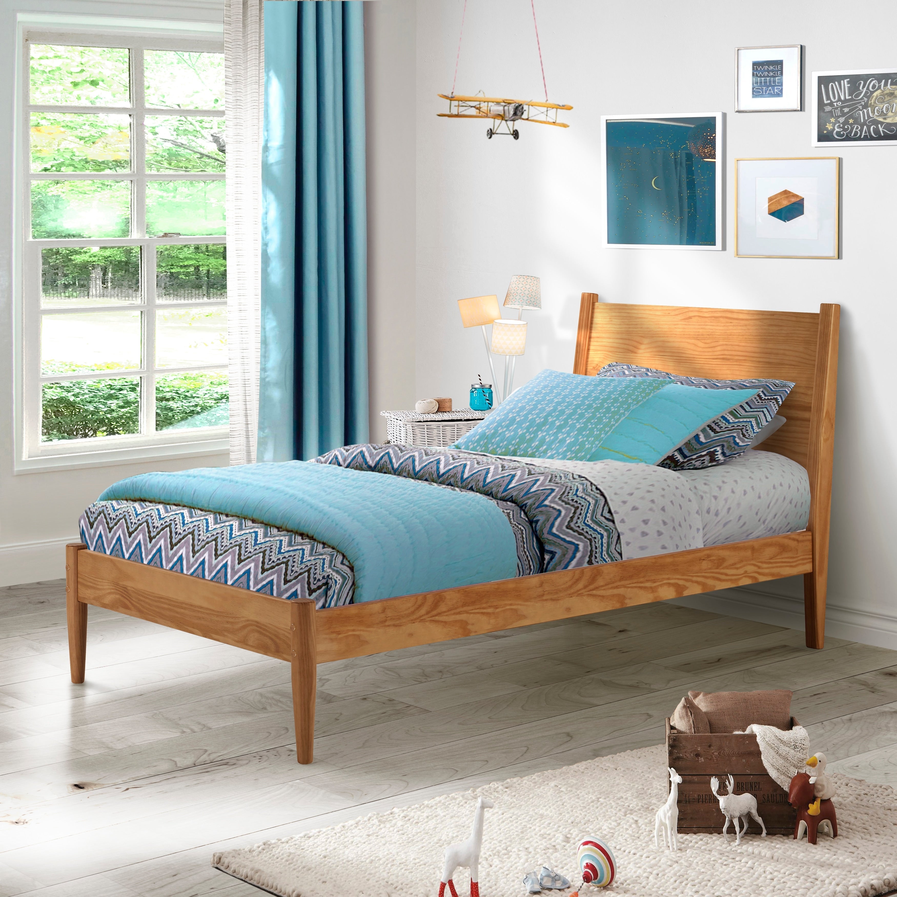 Lit à panneaux du milieu du siècle