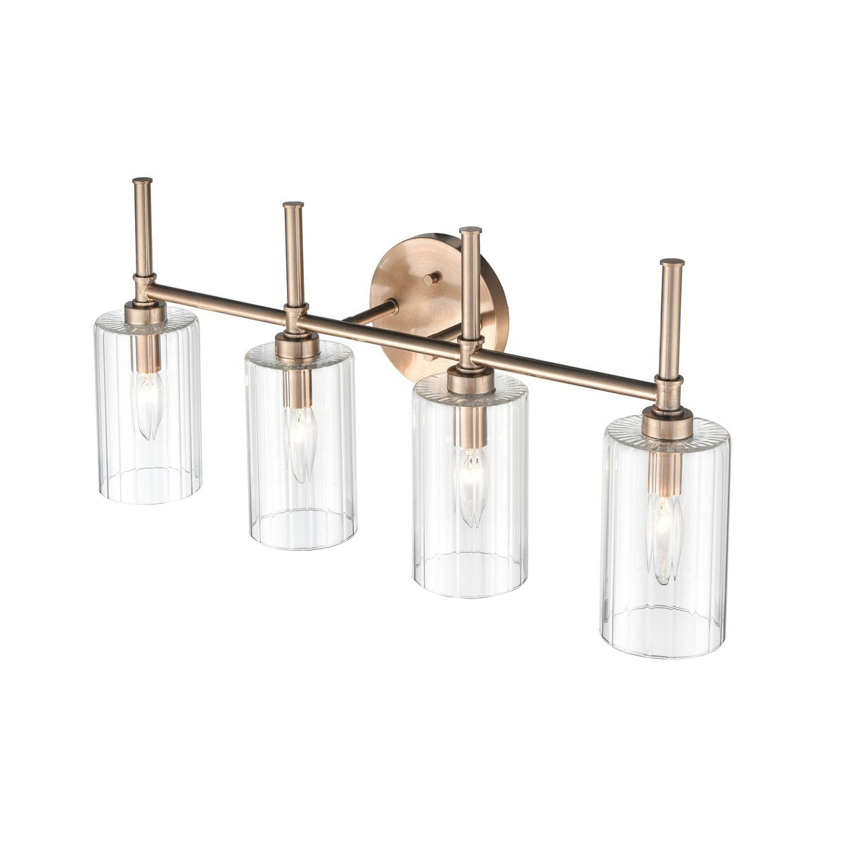 Luminaire de salle de bain Millennium Lighting Chastine avec abat-jour en verre biseauté transparent