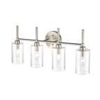 Luminaire de salle de bain Millennium Lighting Chastine avec abat-jour en verre biseauté transparent