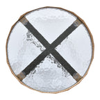 Ensemble de bistrot d'extérieur en osier Moasis 3 pièces avec 2 chaises et table basse