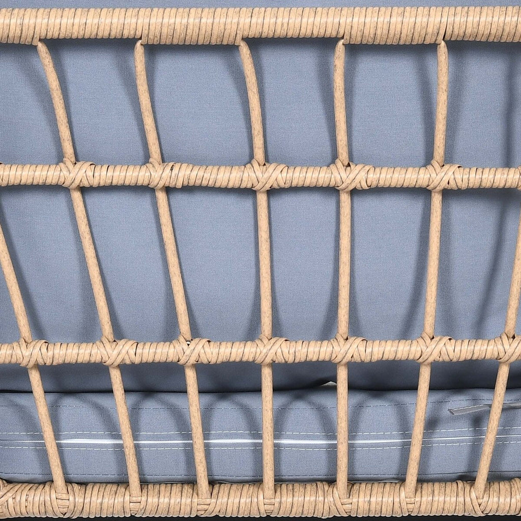 Ensemble de bistrot d'extérieur en osier Moasis 3 pièces avec 2 chaises et table basse