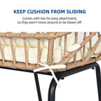 Ensemble de bistrot d'extérieur en osier Moasis 3 pièces avec 2 chaises et table basse