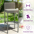 Ensemble de bar en osier pour meubles d'extérieur Moasis 5 pièces - 5 pièces