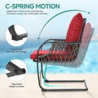 Ensemble de bistrot de jardin Moasis Red 3 pièces avec sièges rembourrés