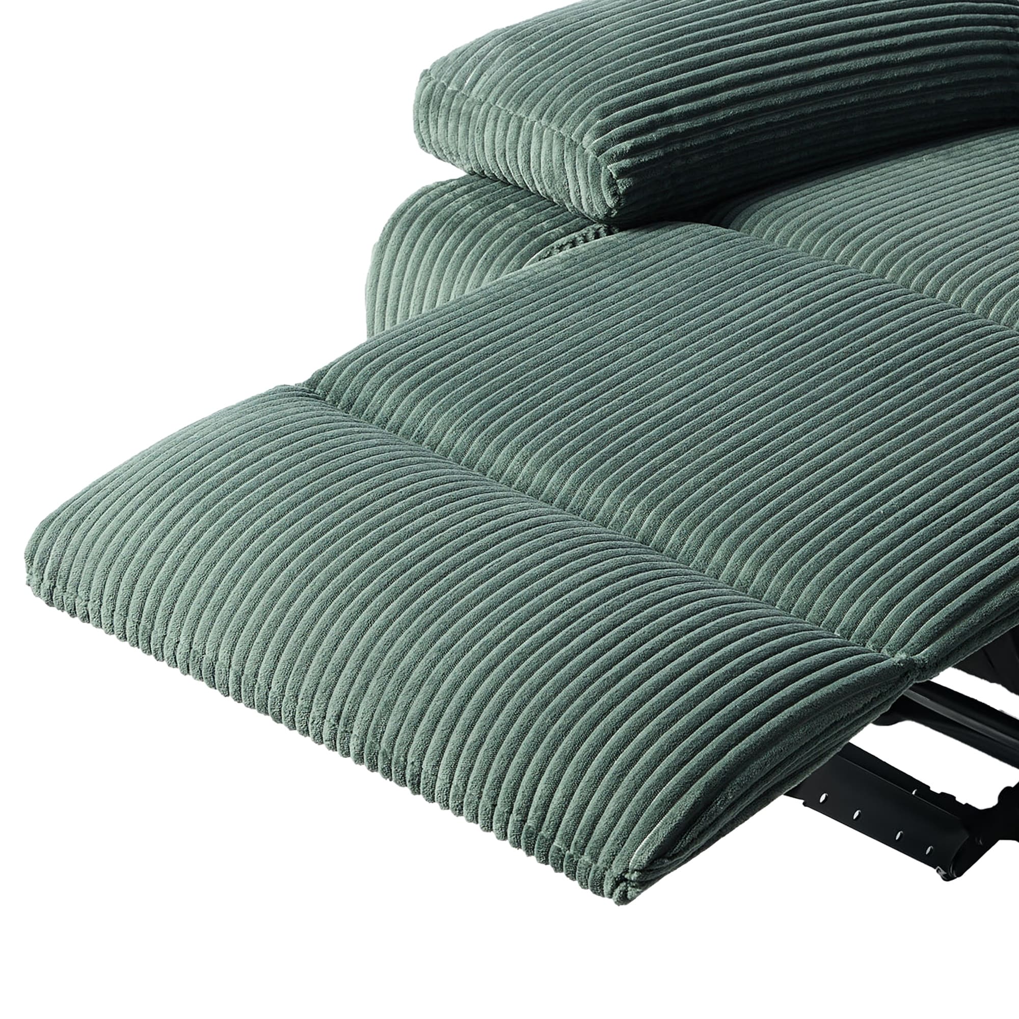 Fauteuil inclinable manuel moderne en velours côtelé, fauteuil inclinable réglable avec accoudoirs larges