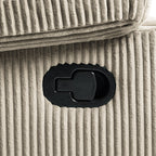 Fauteuil inclinable manuel moderne en velours côtelé, fauteuil inclinable réglable avec accoudoirs larges