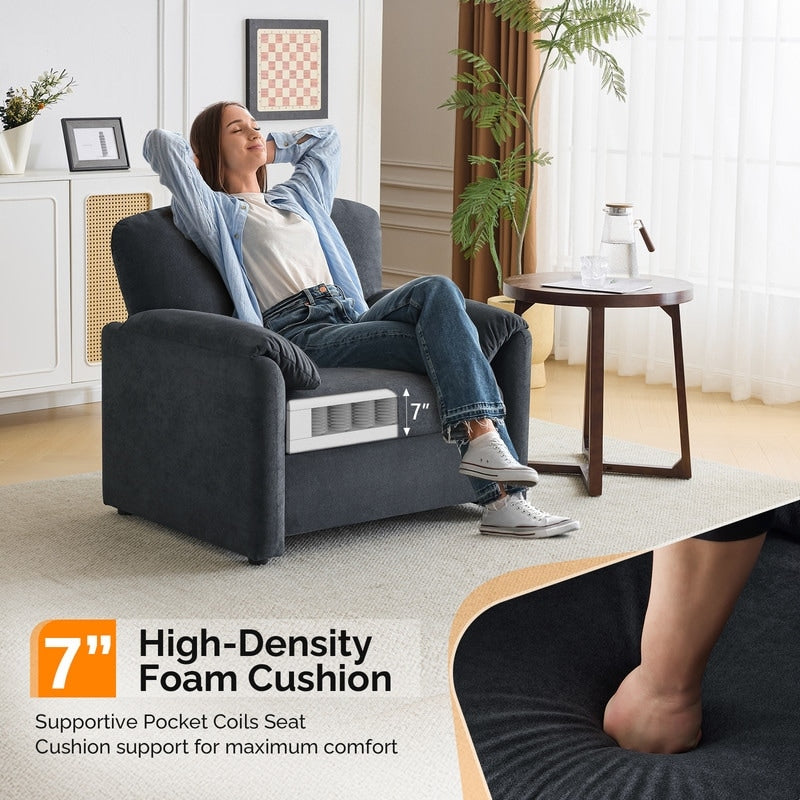 Fauteuil d'appoint moderne à oreilles d'éléphant, siège confortable pour salon et chambre