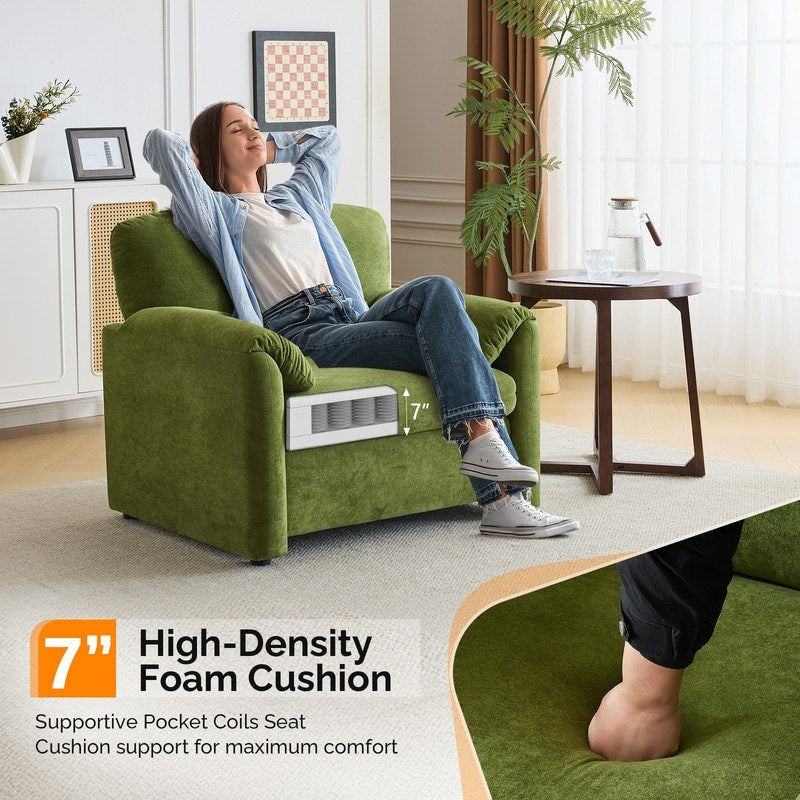 Fauteuil d'appoint moderne à oreilles d'éléphant, siège confortable pour salon et chambre