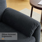 Fauteuil d'appoint moderne à oreilles d'éléphant, siège confortable pour salon et chambre