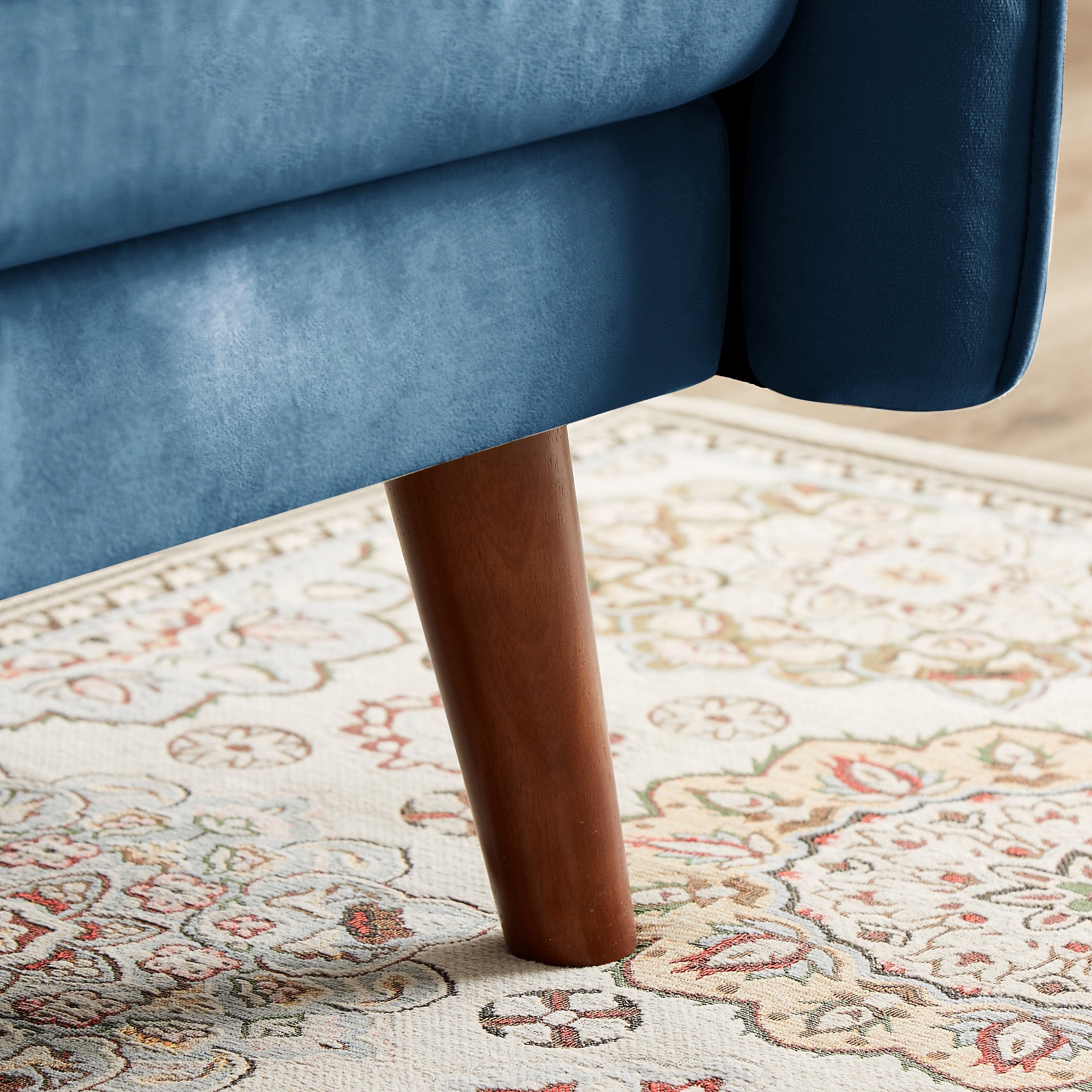 Canapé-lit futon moderne, canapé-lit convertible avec pieds fuselés en bois, 78,35 l, petit canapé à dossier divisé pour salon