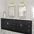 Applique murale moderne dorée à intensité variable, style cylindre glamour pour salle de bain, en cristal, pour meuble-lavabo