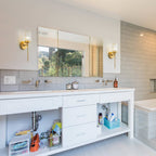 Applique murale moderne dorée à intensité variable, style cylindre glamour pour salle de bain, en cristal, pour meuble-lavabo