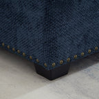 Canapé sectionnel moderne en chenille en forme de L avec canapé-lit gigogne, sièges de rangement, pouf et 2 oreillers pour le salon