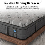 Matelas hybride Modland 14 pouces à plateau-coussin moyen, matelas à ressorts ensachés dans une boîte