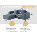 Canapé convertible modulable 2 places en velours côtelé gris