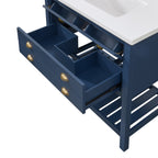 Meuble-lavabo simple de style ferme Monterey 37 avec dessus