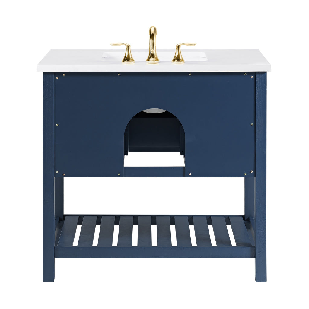 Meuble-lavabo simple de style ferme Monterey 37 avec dessus