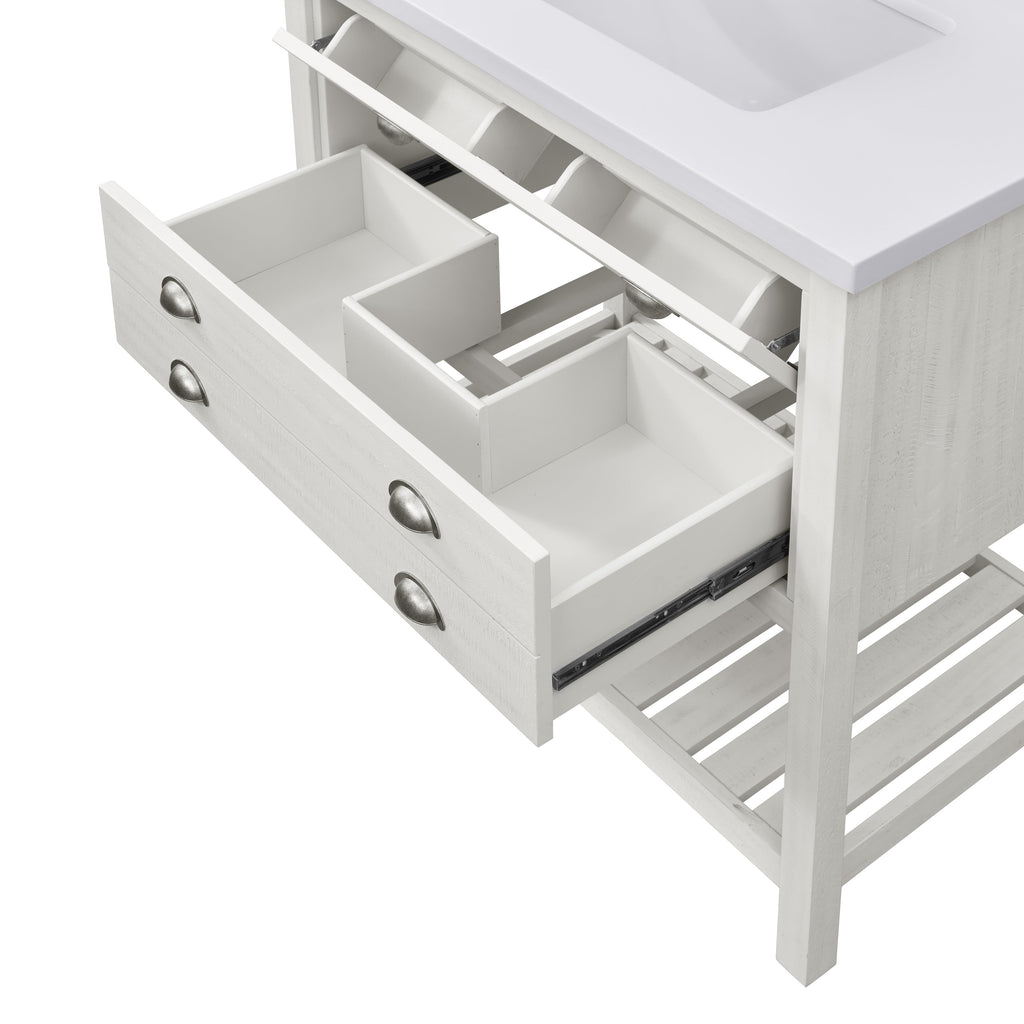 Meuble-lavabo simple de style ferme Monterey 37 avec dessus