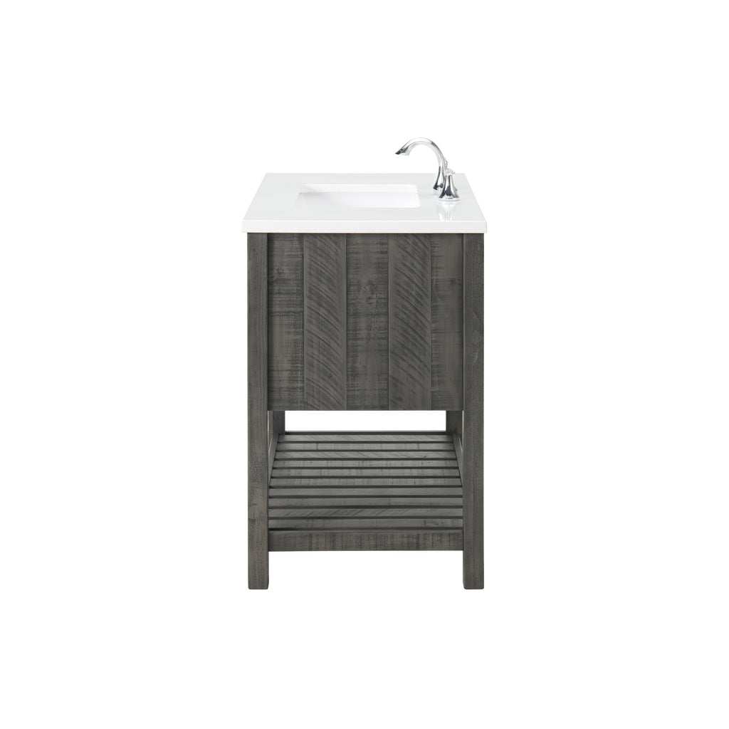 Meuble-lavabo simple de style ferme Monterey 37 avec dessus