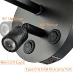 Lot de 2 appliques murales Morbihan en tissu avec port USB et interrupteur