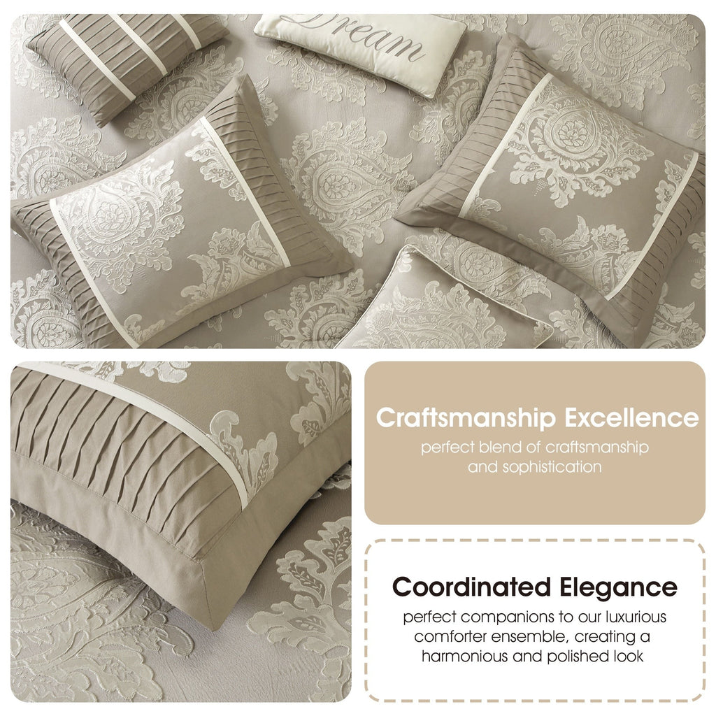 Ensemble de couette traditionnelle damassée Nanshing Tiana 7 pièces