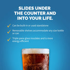 Réfrigérateur à boissons encastré Newair de 15 po, 96 canettes, en acier inoxydable, avec commandes de température et étagères réglables