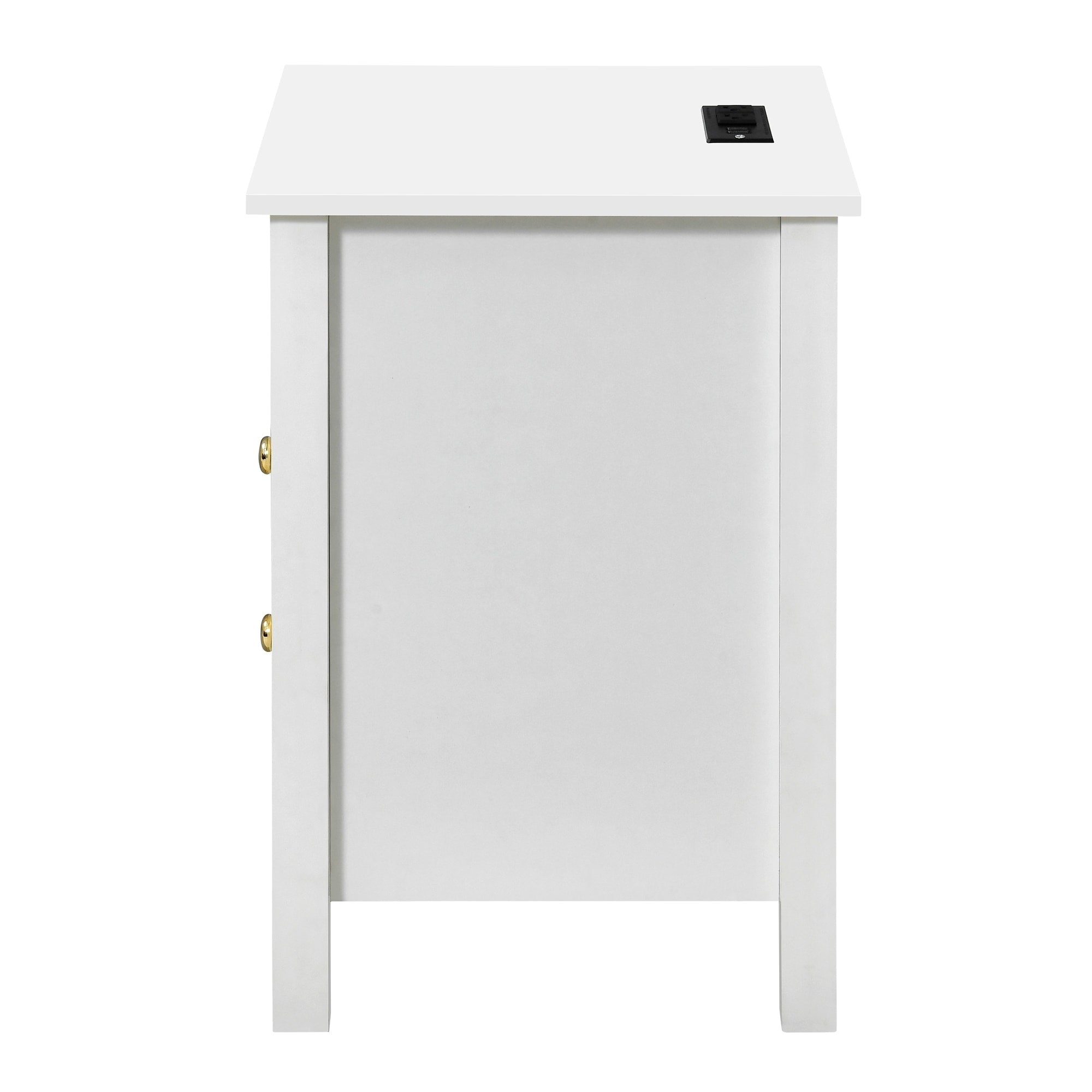 Ensemble de 2 tables de chevet avec station de charge Table d'appoint avec 2 tiroirs avec ports et prises USB Table de chevet