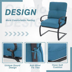 Ensemble bistrot d'extérieur 3 pièces Nista avec coussins et table basse, à ressorts en C, par Havenside Home