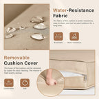 Ensemble de conversation pour patio extérieur Nuon 4 pièces/5 pièces, ensemble de méridienne en osier avec auvent par Havenside Home