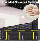 Ensemble de conversation 5 pièces en osier pour patio à dossier haut OVIOS