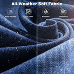 Ensemble de conversation 5 pièces en osier pour patio à dossier haut OVIOS