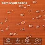 Ensemble de 9 chaises pivotantes d'extérieur en osier OVIOS avec table à feu