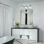 Luminaires de salle de bain en cristal à intensité variable Ora Modern sur miroir Glam Vanity Lights