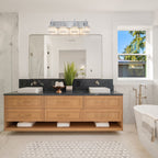 Luminaires de salle de bain en cristal à intensité variable Ora Modern sur miroir Glam Vanity Lights